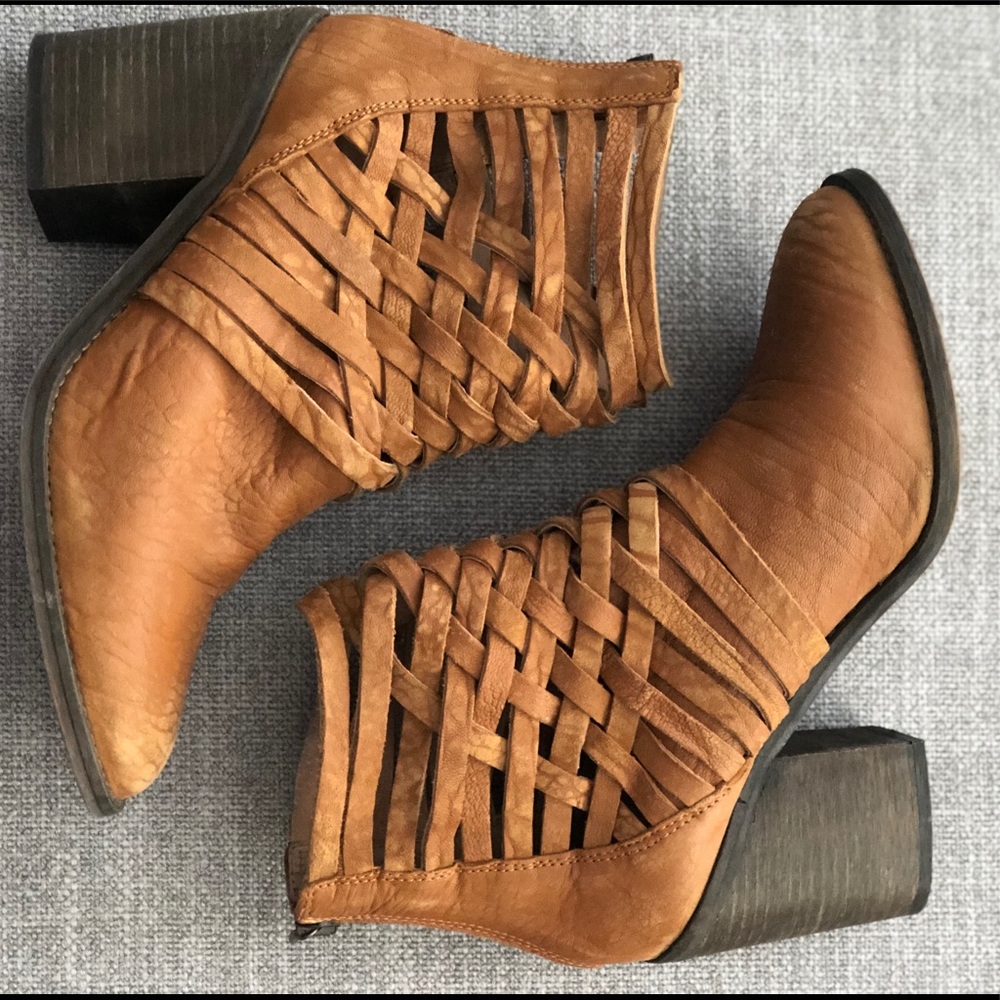 COPY - Free People Carrera Lattice Leather Heeled Boots